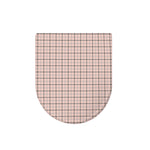 Pastel Pink And Black Tattersall Print Toilet Lid Cover