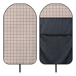 Pastel Pink And Black Tattersall Print Waterproof Car Seat Cover