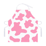 Pastel Pink And White Cow Print Adjustable Apron
