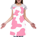Pastel Pink And White Cow Print Adjustable Apron