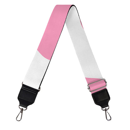 Pastel Pink And White Cow Print Bag Strap