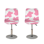 Pastel Pink And White Cow Print Bar Stool Covers