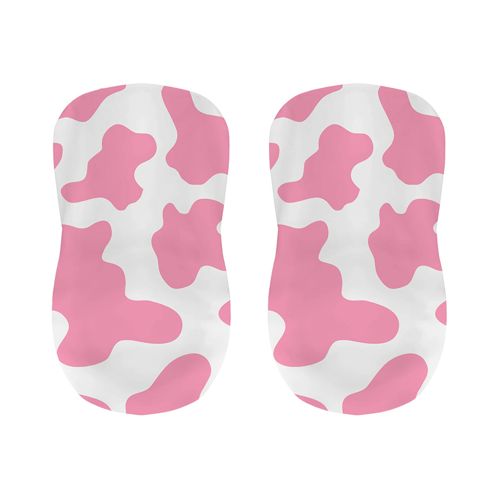 Pastel Pink And White Cow Print Bar Stool Covers