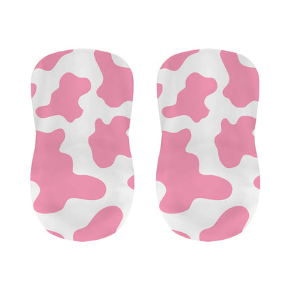 Pastel Pink And White Cow Print Bar Stool Covers