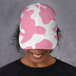 Pastel Pink And White Cow Print Baseball Cap