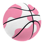 Pastel Pink And White Cow Print Basketball