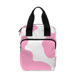 Pastel Pink And White Cow Print Bible Tote Bag