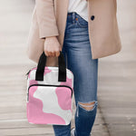 Pastel Pink And White Cow Print Bible Tote Bag