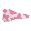 Pastel Pink And White Cow Print Bicycle Seat Cover