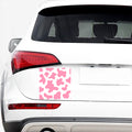 Pastel Pink And White Cow Print Car Sticker