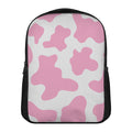 Pastel Pink And White Cow Print Casual Backpack