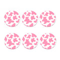 Pastel Pink And White Cow Print Coaster Set