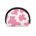 Pastel Pink And White Cow Print Coin Purse