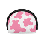 Pastel Pink And White Cow Print Coin Purse