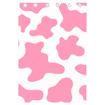 Pastel Pink And White Cow Print Curtain
