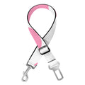 Pastel Pink And White Cow Print Dog Seat Belt