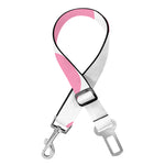 Pastel Pink And White Cow Print Dog Seat Belt
