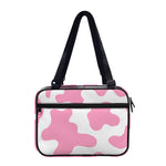Pastel Pink And White Cow Print Double Strap Bible Bag