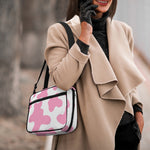Pastel Pink And White Cow Print Double Strap Bible Bag