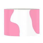 Pastel Pink And White Cow Print Drum Lamp Shade