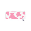 Pastel Pink And White Cow Print Extended Mouse Pad