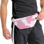 Pastel Pink And White Cow Print Fanny Pack