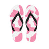Pastel Pink And White Cow Print Flip Flops