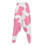 Pastel Pink And White Cow Print Hammer Pants