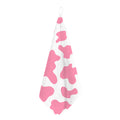 Pastel Pink And White Cow Print Hand Towel