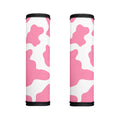 Pastel Pink And White Cow Print Handle Covers