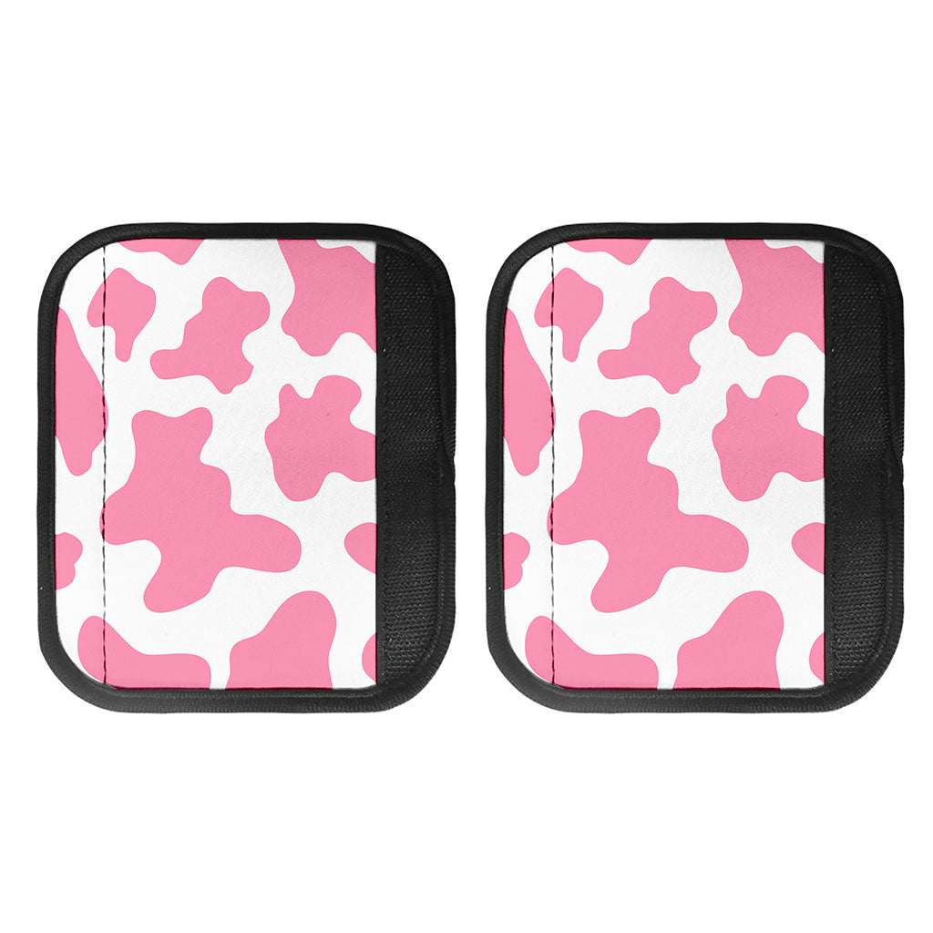 Pastel Pink And White Cow Print Handle Covers