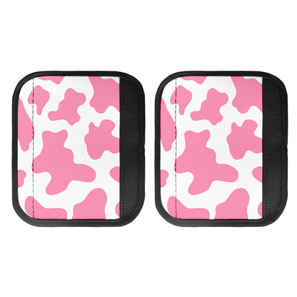 Pastel Pink And White Cow Print Handle Covers