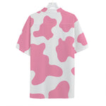 Pastel Pink And White Cow Print Hawaiian Shirt