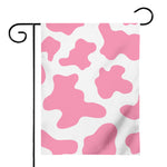 Pastel Pink And White Cow Print House Flag