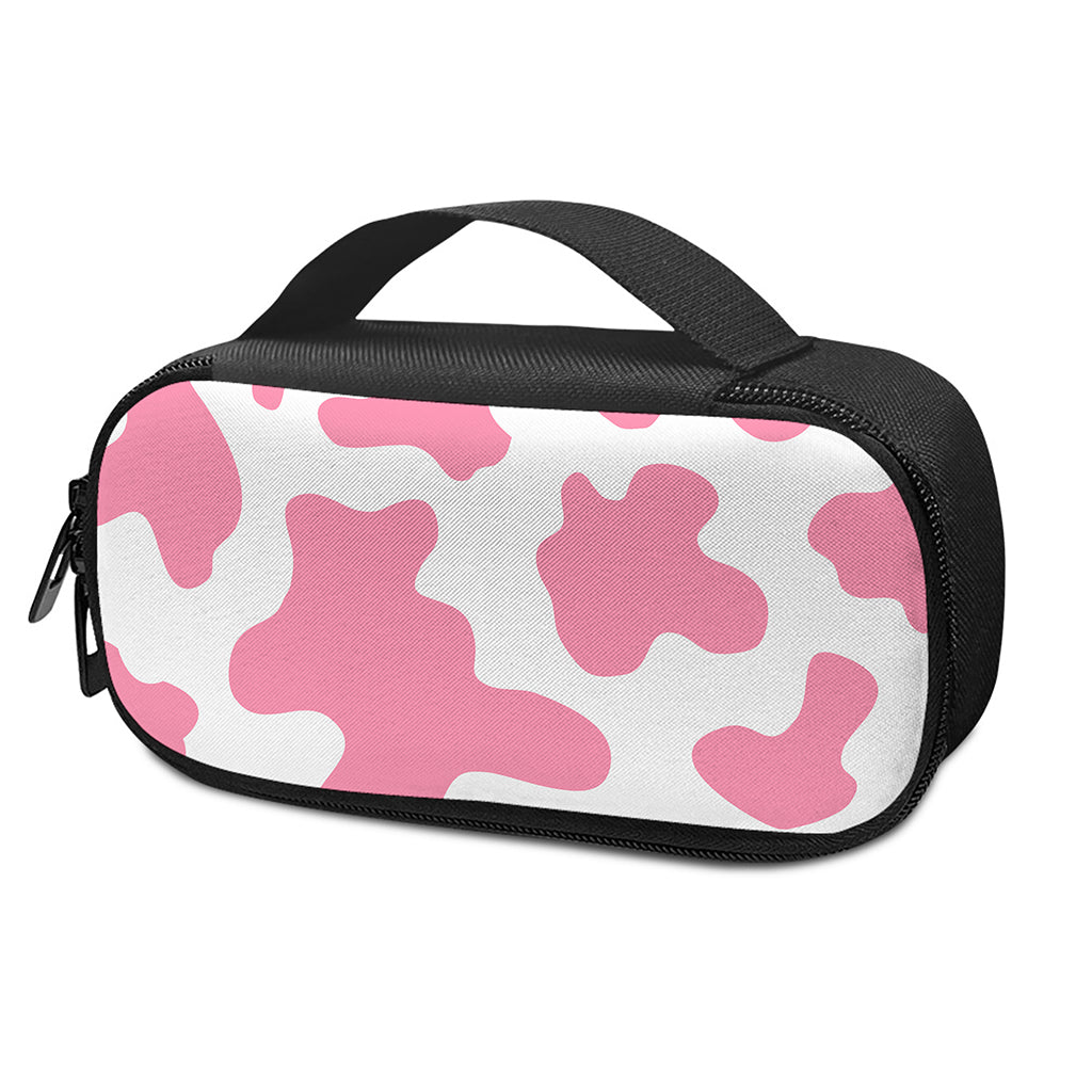 Pastel Pink And White Cow Print Insulin Cooler Travel Case