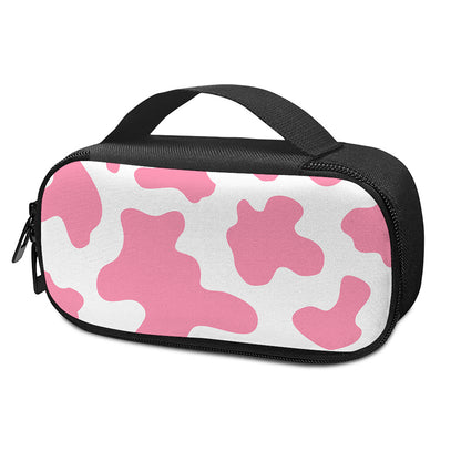 Pastel Pink And White Cow Print Insulin Cooler Travel Case