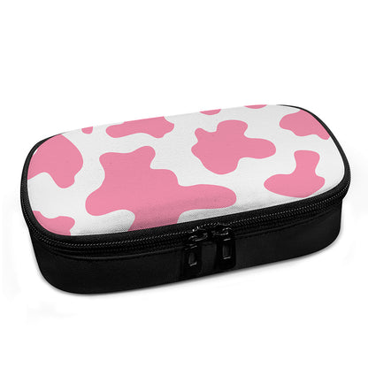 Pastel Pink And White Cow Print Insulin Cooler Travel Case