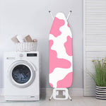 Pastel Pink And White Cow Print Ironing Board Cover
