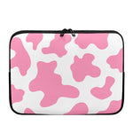 Pastel Pink And White Cow Print Laptop Sleeve