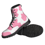 Pastel Pink And White Cow Print Backpack