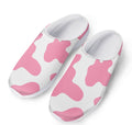 Pastel Pink And White Cow Print Mesh Casual Shoes