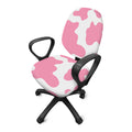 Pastel Pink And White Cow Print Office Chair Cover