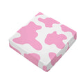 Pastel Pink And White Cow Print Outdoor Seat Cushion Cover
