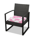 Pastel Pink And White Cow Print Outdoor Seat Cushion Cover