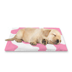 Pastel Pink And White Cow Print Pet Cooling Mat Cover