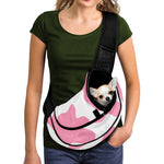 Pastel Pink And White Cow Print Pet Sling Carrier