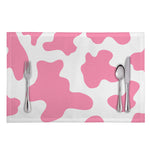 Pastel Pink And White Cow Print Placemat