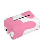 Pastel Pink And White Cow Print Rectangle Tissue Box Cover