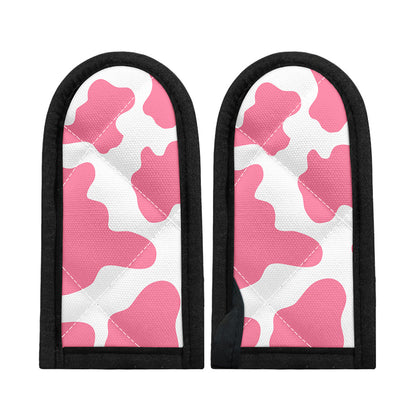 Pastel Pink And White Cow Print Skillet Handle Cover