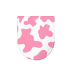 Pastel Pink And White Cow Print Toilet Lid Cover